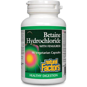 Natural Factors - Betaine Hydrochloride With Fenugreek | Multiple Sizes