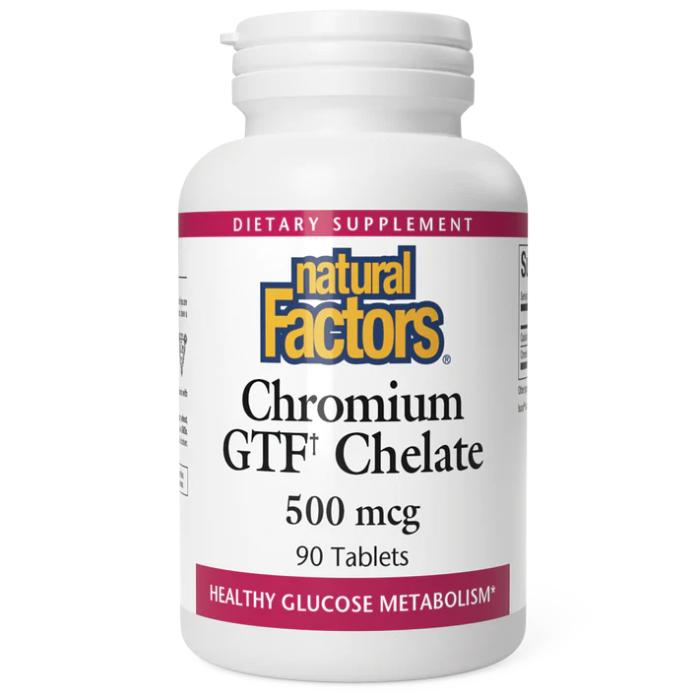 Natural Factors - Chromium Gtf Chelate 500 Mcg, 90 Tablets