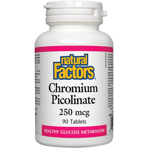 Natural Factors - Chromium Picolinate 250 Mcg, 90 Tablets