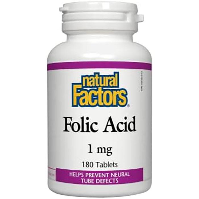 Natural Factors - Folic Acid, 180 Tablets