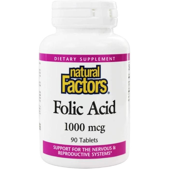 Natural Factors - Folic Acid | Multiple Sizes – PlantX Canada