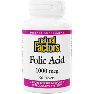 Natural Factors - Folic Acid | Multiple Sizes