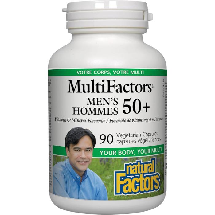 Natural Factors - Men's 50+, Multifactors, 90 Vegetarian Capsules ...