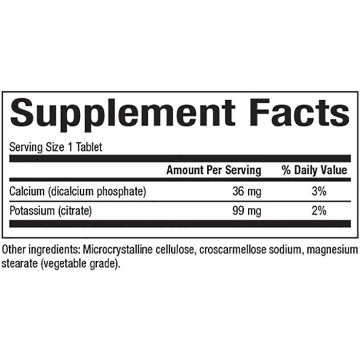 Natural Factors - Potassium Citrate, 90 Tablets - back