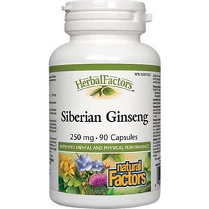 Natural Factors - Siberian Ginseng, Herbalfactors, 90 Capsules