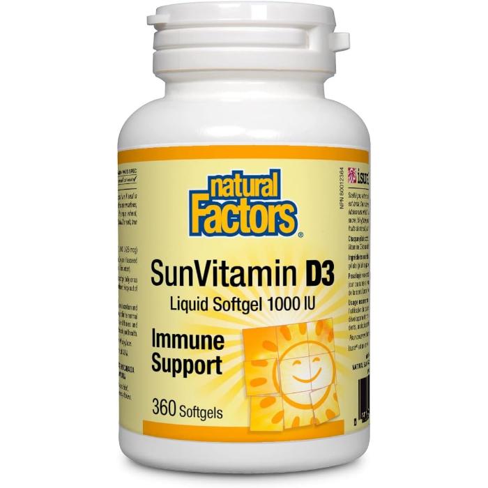 Natural Factors - Sunvitamin D3 1000 | Multiple Sizes