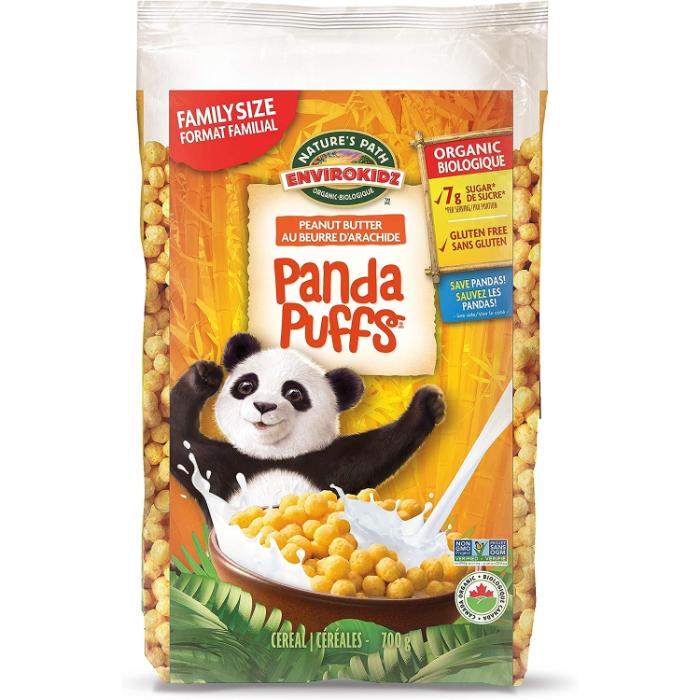 Natures Path Envirokidz Cereal Peanut Butter Panda Puffs Organic Fa