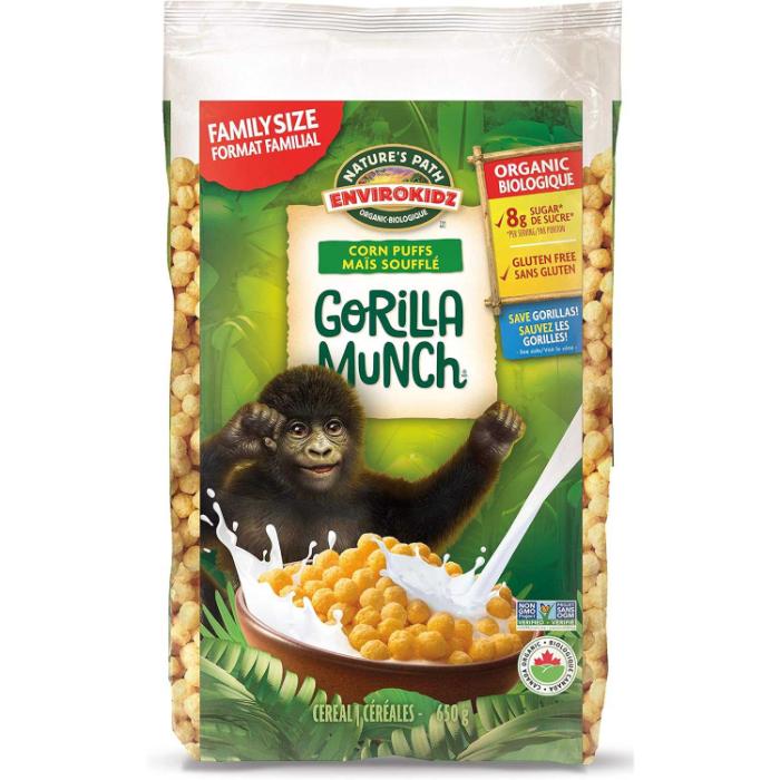 Nature's Path - Envirokidz Gorilla Munch Cereal Corn Puffs Organic Fam ...