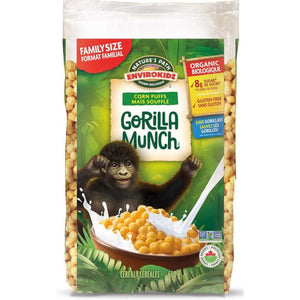 Nature's Path - Envirokidz Gorilla Munch Cereal Corn Puffs Organic Family Size, 650g