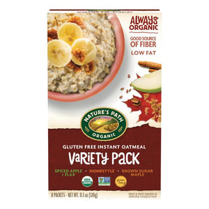 Nature's Path - Gluten Free Instant Oatmeal Organic Variety Pack 8 Packets, 320g