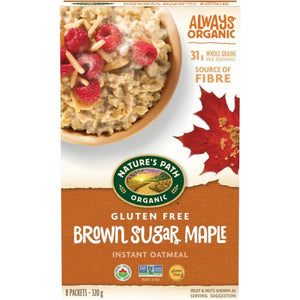 Nature's Path - Instant Oatmeal Gluten Free Brown Sugar Maple Organic 8 Packets, 320g
