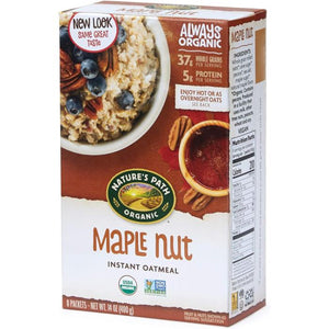 Nature's Path - Instant Oatmeal Maple Nut Organic 8 Packets, 400g