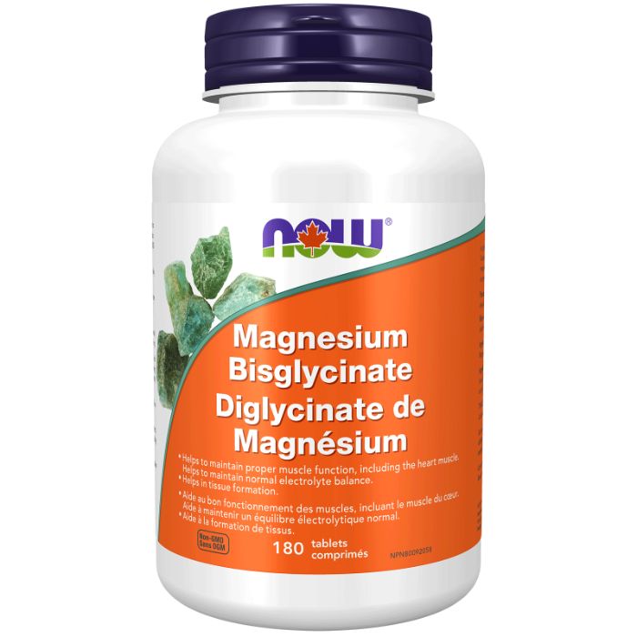 Now Foods - Magnesium Bisglycinate 100mg, 180 Tablets