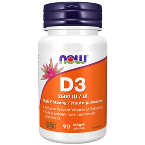 Now Foods - Vitamin D3 2500Iu High Potency, 90 Softgels