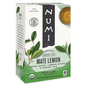 Numi - Green Tea Mate Lemon Organic 18 Non Gmo Tea Bags, 41g