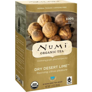Numi - Herbal Teasan Dry Desert Lime Organic 18 Non Gmo Tea Bags, 39.6g