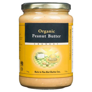 Nuts To You - Nut Butter Peanut Butter Organic Crunchy, 750g