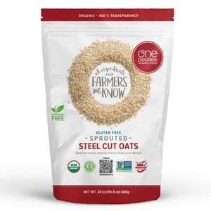 One Degree Organic Foods - Steel Cut Oats Sprouted, 680g