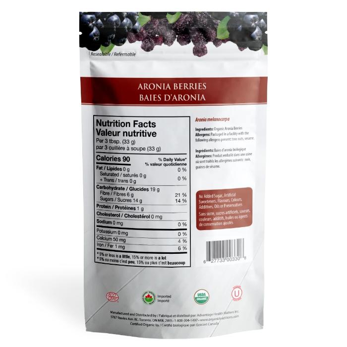Organic Traditions - Aronia Berries, 100g - Back