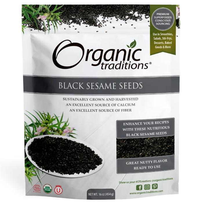 Organic Traditions - Black Sesame Seeds, 454g