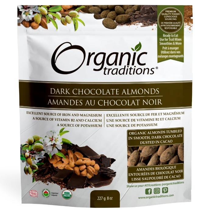 Organic Traditions - Chocolate Almonds, 227g