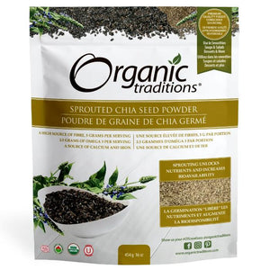 Organic Traditions - Sprouted Chia Seed Powder, 454g