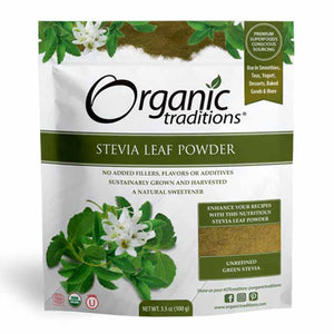 Organic Traditions - Stevia Powder - Green Leaf, 100g
