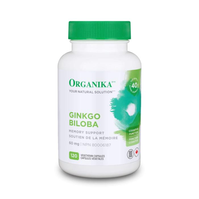 Organika - Ginkgo Biloba Extract, 120  Vegetarian Capsules