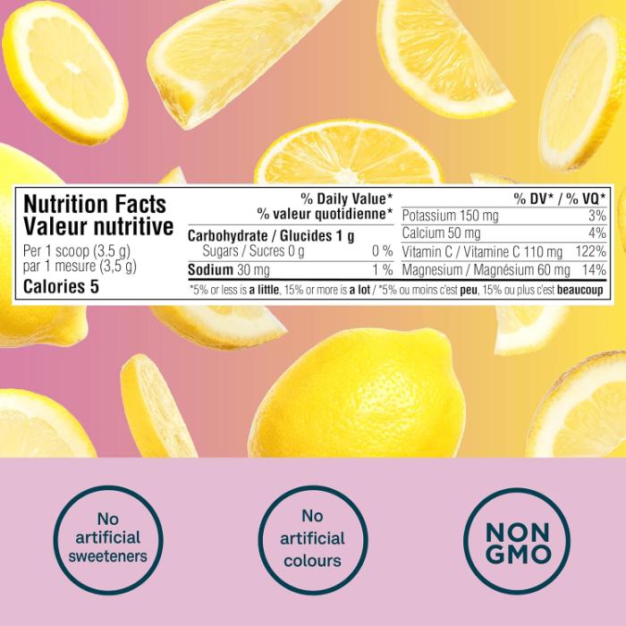 Organika - Pink Lemonade Electrolyte Powder, 210g - back