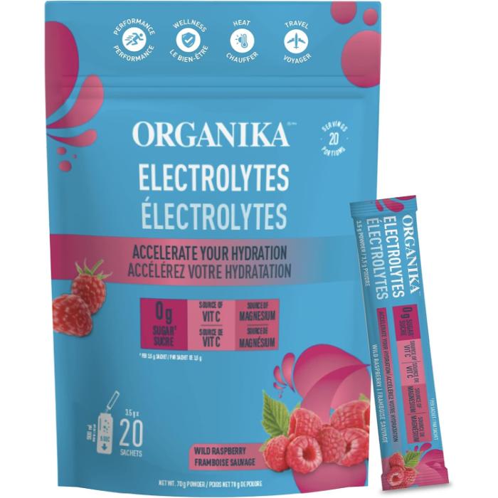 Organika - Wild Raspberry Electrolytes, 20 Sachets