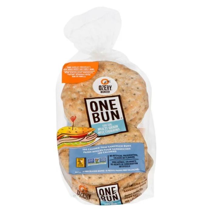 Ozery Bakery - One Bun 8 Multi Grain 100 Calorie Thin Sandwich Buns, 320g
