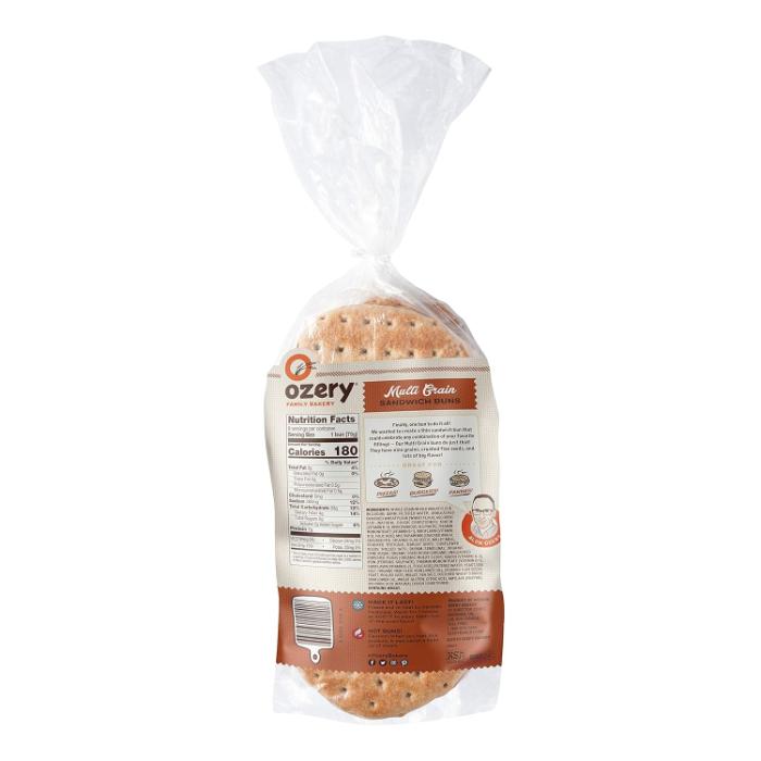 Ozery Bakery - One Bun 8 Multi Grain Thin Sandwich Buns, 600g - back