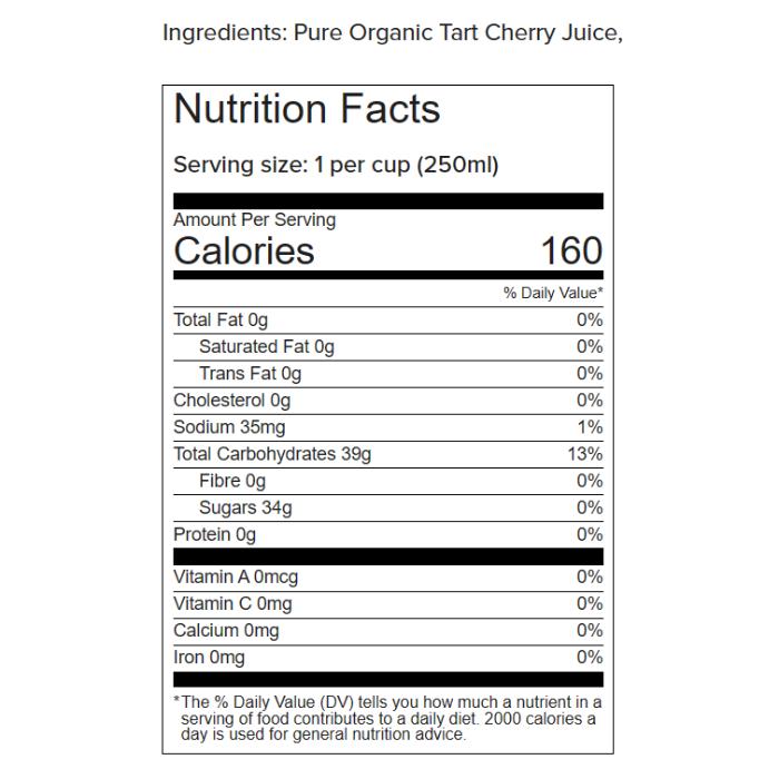 Patience Fruit & Co - Juice Tart Cherry Organic, 946ml - back