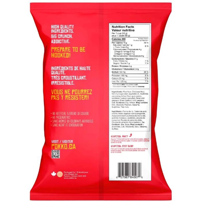 Pokko - Rice And Chickpea Chips Spicy, 120g - back