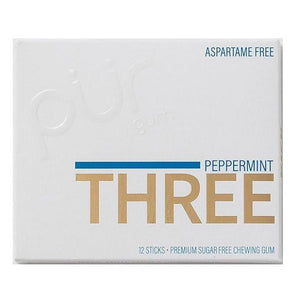 Pur Gum - Peppermint Threeum Sticks, 12 Units
