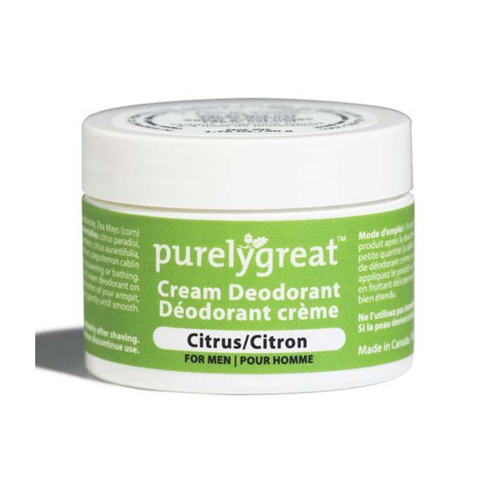 Purelygreat Cream Deodorant Citrus For Men, 50g PlantX Canada