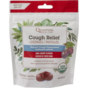 Quantum Health - Organic Cough Relief Bing Cherry, 18 Pieces