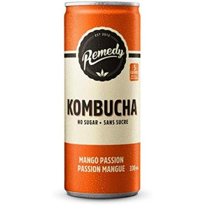 Remedy - No Sugar Kombucha Mango Passion, 4x330ml 