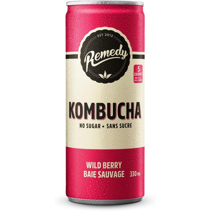 Remedy - No Sugar Kombucha Wild Berry, 4x330ml 
