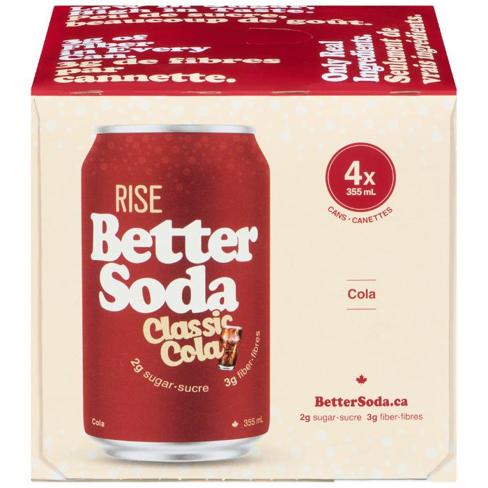 Rise Better Soda - Sodas Classic Cola, 4x355ml