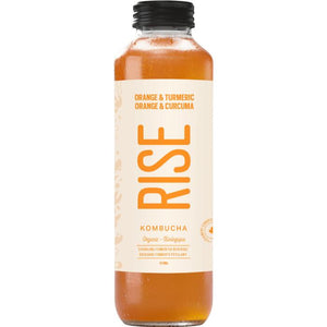 Rise Kombucha - Rise Organic Orange & Turmeric Kombucha | Multiple Sizes
