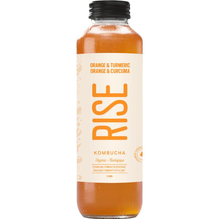 Rise Kombucha - Rise Organic Orange & Turmeric Kombucha, 414ml