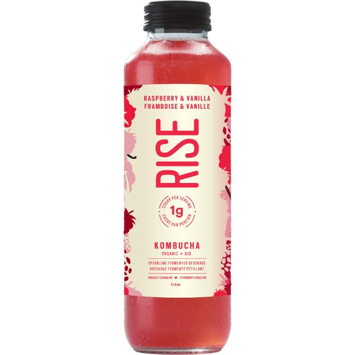 Rise Kombucha - Rise Organic Raspberry & Vanilla Kombucha, 414ml