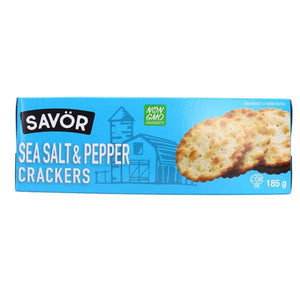 Savor - Sea Salt & Pepper Crackers, 185g