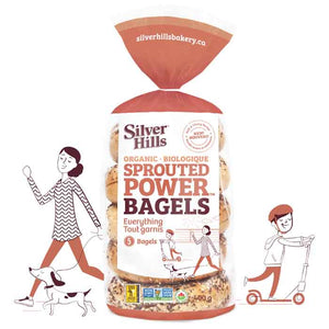 Silver Hills - Sprouted Power Bagels Everything Organic 5 Bagels, 400g