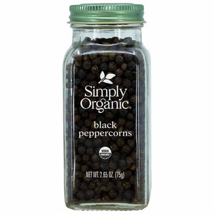Simply Organic - Black Peppercorns, 75g