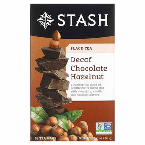 Stash Tea - Black Tea Decaf Chocolate Hazelnut 18 Tea Bags, 36g