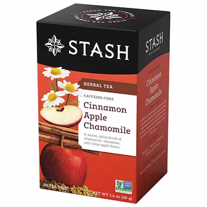 Stash Tea - Herbal Tea Cinnamon Apple Chamomile 20 Tea Bags, 40g