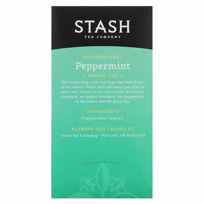 Stash Tea - Herbal Tea Peppermint 20 Tea Bags, 20g - bakc