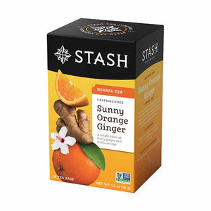 Stash Tea - Herbal Tea Sunny Orange Ginger 18 Tea Bags, 36g